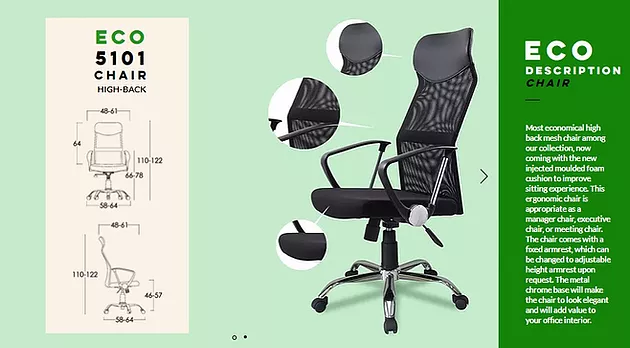 Office Chair Eco 5101 by AOF Singapore