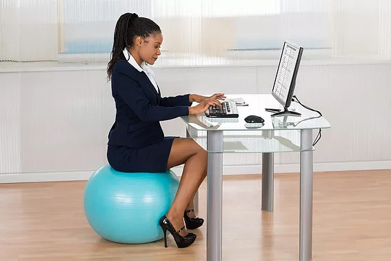 Do you sit on a wellness ball instead an office chair at work? Maybe you shouldn’t.